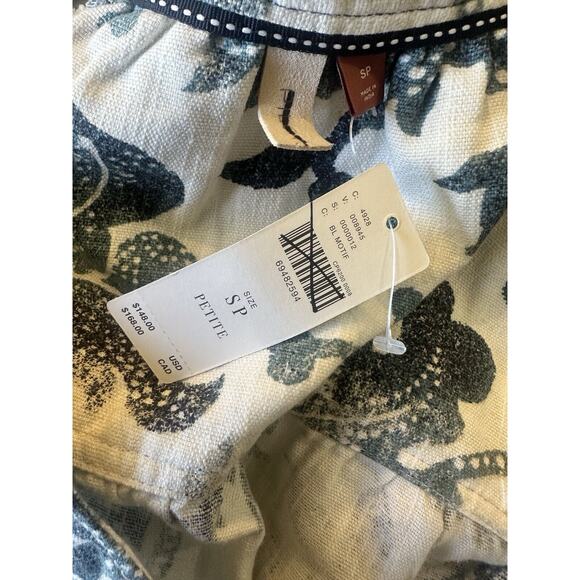 NWT Anthropologie x Pilcro Printed Puff Sleeve Dress Cotton Linen Blend Small - Picture 13 of 16